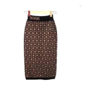 Dress Designer Women Casual Mid Calf Classic Skirts Letter Contrast Color Straight Trendy Dresses