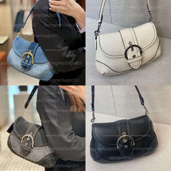 Sac Coatch Tabby Designer Soho Bag Sacoch Denim Bag Ashton Bag Vintage Underarm New Bag For Women Jacquard Spliced Leather Denim Handheld Small Square Yslwallet