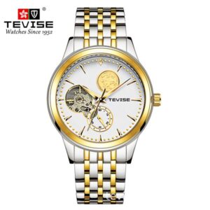 Swiss TEVISE Mechanical Mens Watch Kylin Automatic Waterproof, with Solid Steel Strap Luxury Watch Mens T007 9006