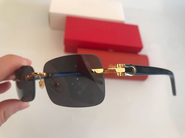 Men Carti Designer Sunglasses Woman White Buffalo Horn Glasses Fashion France Mens Sunglass Women Gold Metal Wooden Eyewear Frames Eyeglasses Lunettes De Soleil