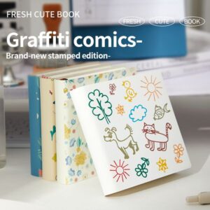 Multi-color Notebook Small Square Cartoon Stamp Book