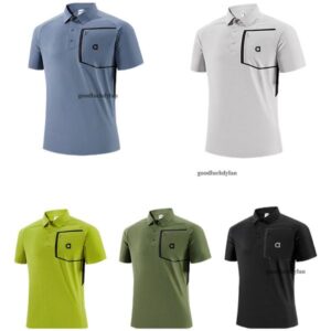 alocardio Men's 5A Quality Gym clothing men Golf Polo Shirt with Quick-Dry Technology – Stand-Up Collar Sports Fitness Top