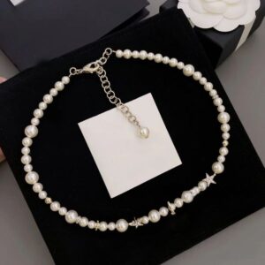 Designer Natural Freshwater Necklace Silver Star Pearl Necklace Womens Gift Fashion