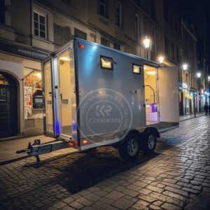 Custom Cheap Low Price Trailer Toilet Portable Toilet Shower Combo on Trailer Trailer Mobile Portable Toilet for Sale