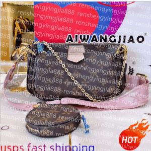 Designer Bags Shoulder Bag Leather Old Flower Handbag Baguette Canvas Wide Strap Embroidery Design Embossed Letters Stylish Buckle closure outdoors bag