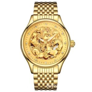 TEVISE Luminous Mechanical Watch Automatic Dragon themed Watch Mens Business Stainless Steel Strap Watch Wristwatch Couple Watch for men and women T043 9006 L