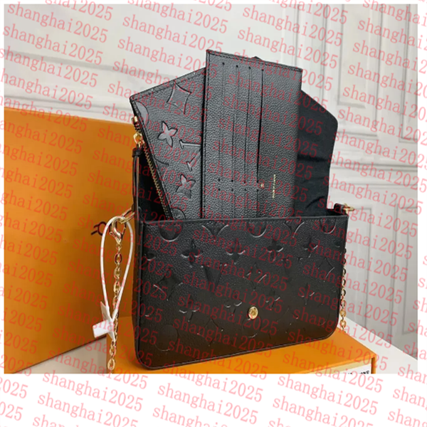 Luxury Genuine Leather Designers Bags 3pcs/set accessories women Crossbody Leather Purse Messenger Handbags Flowers shoulder Evening bag lady M61276