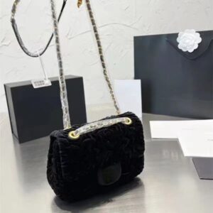 Designer velvet bag original single shoulder chain bag camellia series top luxury crossbody bag handbag