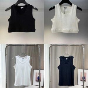 Designer tank top women tanks vest tops tees embroidery Tanks Summer Short Slim Navel exposed outfit Elastic Sports Cotton Knitted letter print designer women tops
