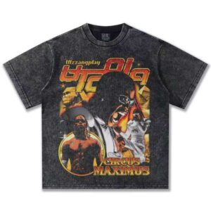 Summer Style Men's T-Shirt Direct Print Short Sleeve Heavy Fashion Plus Size Casual Loose Fit 300g