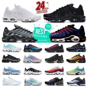 Tn Plus 3 Running Shoes Mens Trainers Men Women Triple White Black Sky Blue Gradient Dusk Unity tns Plus Tennis Breathable outdoor Sports Sneakers