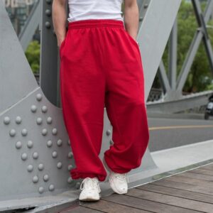 Men Hip Hop Pants Plus Size Cornered Sweatpants Oversize Terry Cotton Sweatpants Men's Hip-hop Basketball Wide-leg Trousers XXXXL