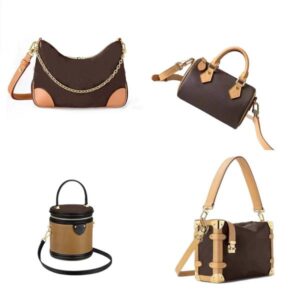 Luxury womens Shoulder Bags Designer Mini Nano Shoulder Bag Women Leather Denim Crossbody Brand Embossed Tote Purse Brown Flower Handbag