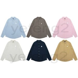 mens polo shirt classic embroidery polo shirts Long Sleeve Slim Fit Oxford Casual Shirts