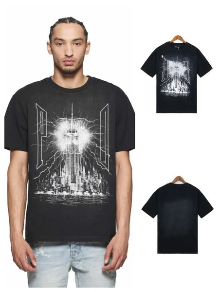 Thunderstorm Cityscape Letter Print tee