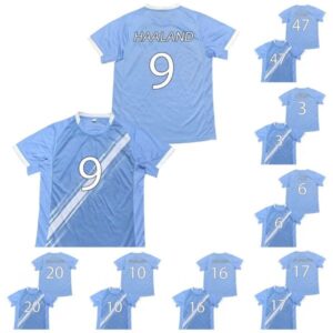 2025-2026 Stadium England Club Home Replica Soccer Jeresys 9 Haaland 10 Grealish 47 Foden 20 Silva 17 De Bruyne 16 Rodri 2 Walker 3 Dias 6 Ake Gvardiol Custom Stitched