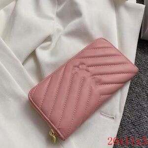 Genuine Leather designer wallet long short wallets women men card holder purses Zig Zag Pleated coin purse Large Capacity 2022 Top Quality