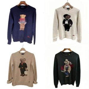 bear sweater men designer bear sweater women Pullover Embroidery Fashion Knitted Sweaters woman Long Sleeve Casual Printed Wool Cotton Soft Unisex asian size