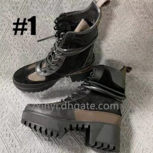 (Plz Size Up!) High-Quality Fashion Slippers Classic Thick Heels Women's Boots with Laces High-top Shoes Various Styles