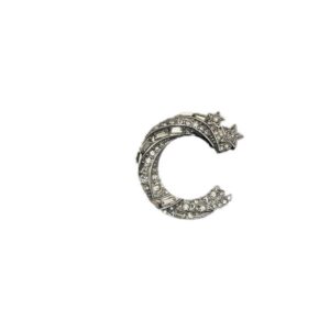 designer fashion accessories fragmented diamond letter brooch pearl decoration fully paved sparkling accessories evening wedding accessories