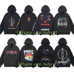 Men Hoodie Designer Retro-Style Hoodie With Letter Print And Distressed Hole Design Premium Quality Plus Size Streetwear Pullover Women Hoodie Fashion Sweatshirt