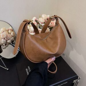 Exclusive Women's Dumpling Bun Live Streaming New Fashionable Single Shoulder Crossbody Solid Color Versatile Premium Pillow Bag