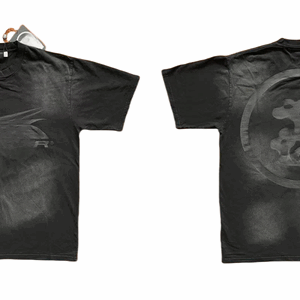 Cotton grey label logo Washed Version Tee