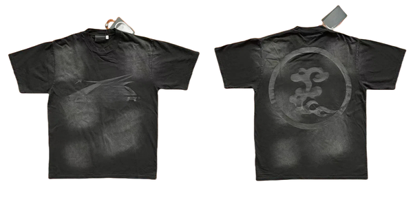 Cotton grey label logo Washed Version Tee