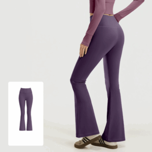Women's Activewear High Waist Hip Flared Pants Nude Seamless Yoga Pants Pilates Exercise Trousers Body-building Pants 7 Color XXXL Active Pant