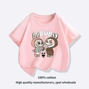 labubu t shirt mens tshirts labubu tshirt men and women Short Sle Loose Tops Trend Comfortable Breathable Pure Cotton Printed Clothing quadratic element asian size