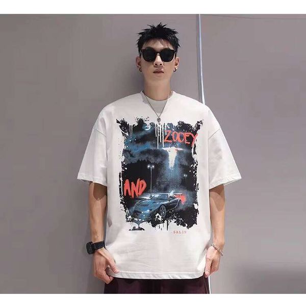 240g Printed Letter New Summer Series Short Sleeve Fashion Crew Neck Men's T-Shirt