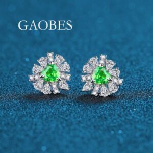 Glamorous Woman's Fine Gemstone Adornment: Radiant 925 SS Heart Pendant Pendants