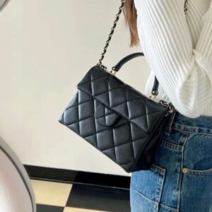 10A Retro Mirror Quality Designer Replication 21cm Real Leather Caviar Crossbody Chain Shoulder Women Bags Handbag Purse With Dust Bag Ship