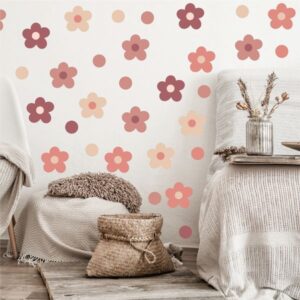 Wall Stickers Daisy Flower Bohemian Style Refrigerator Glass Childrens Room Kindergarten Environmental Decoration Wallpaper Self-adhesive