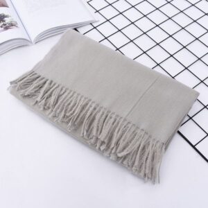 10716 Soft and comfortable unisex neck scarf for couples in solid color winter