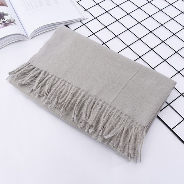 10716 Soft and comfortable unisex neck scarf for couples in solid color winter