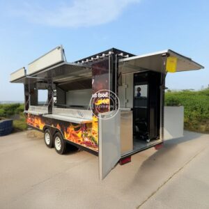 Street Mobile Ice Cream Cart Concession Hot Dog Coffee Kiosk Food Vending Cart Trailer Street Food Truck For Sale