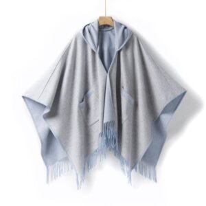 New pure wool double-sided winter warm British style shawl –817640