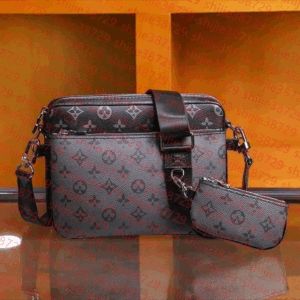 10A TOP Handbags Women Men Leather TRIO Messenger Bags Luxury Shoulder Bag Make up Bag Designer Handbag Tote Man's bag