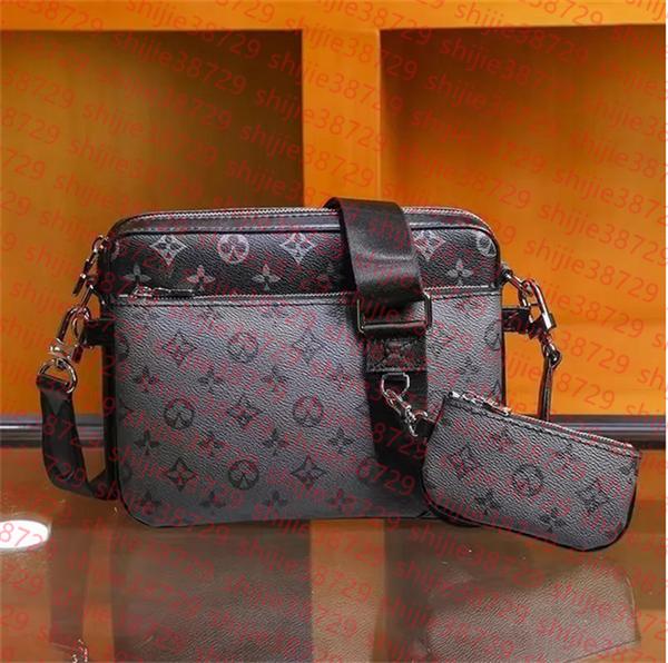 10A TOP Handbags Women Men Leather TRIO Messenger Bags Luxury Shoulder Bag Make up Bag Designer Handbag Tote Man's bag