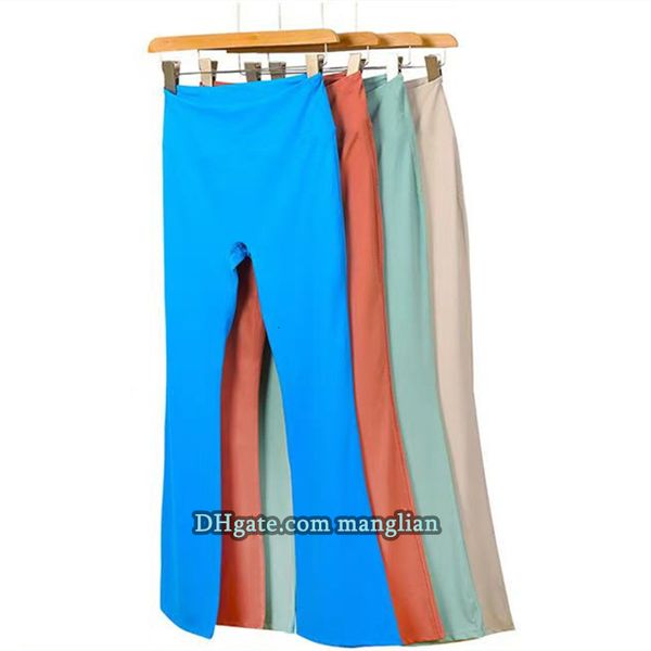 Flared Women Yoga Pants High-Stretch Sculpting Fit Leggings with Elastic Waistband Flatlock Seams for a Stylish and Comfortable Pilates or Yoga Experience