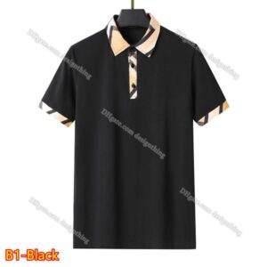 Designer Mens T Shirt Classic Plaid Cotton Tee Embroidered Floral Pattern Asian Size Fashion Luxury Comfortable Fit