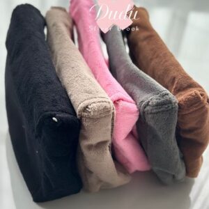 Storage Bags flannel material 3 ring chain color option plush veet makeup case vintage classic comsetics organization