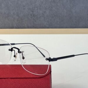 Fashion carti luxury Cool sunglasses Designer designer ins net red same men and women Oval Frame Composite Metal Sunshade Rimless Decorative Prescription CT02010