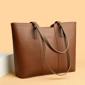 Ship from US Solid Color Luxury Handbag Women Bags Designer HIgh Quality Leather Shoulder for High Capacity Shopping Tote Bag 250304FBB