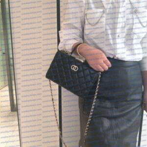 Designer's Luxury Leather Makeup Bag Fashionable Solid Color Handbag Retro Box Bag Single Shoulder Crossbody Chain Bag