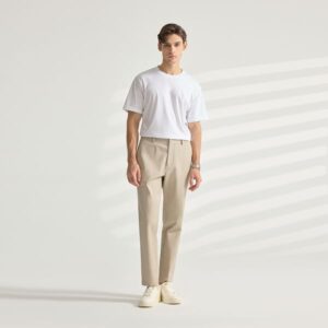 BXS/Men's Beige Business Casual Pants/Khaki Casual Trousers for Men/Office-to-Weekend Beige Chinos