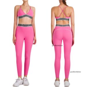 alocardio 5A Quality Yoga Outfits Outdoors Fitness Set Women's High-Waisted Yoga Set – Lifts Butt Tucks Stomach for Running Black/Green/yellow/White/Pink/Reds