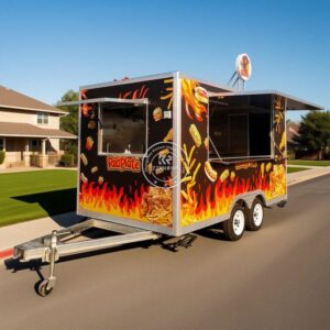 Street Outdoor Catering Trailer Mobile Food Trailer Concession Fully Equipped Food Truck With Full Kitchen For Sale Usa