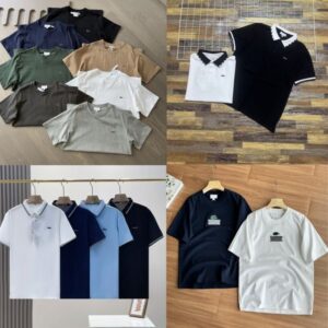 Men's T-Shirts Designer Classic pure cotton round neck T-shirt | French elegance Polo multiple styles